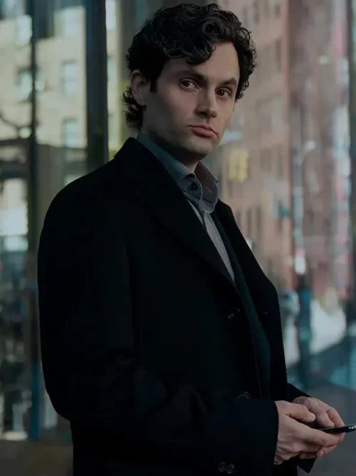 You Penn Badgley Black Coat